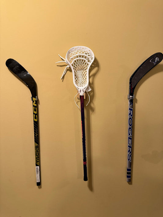 Lacrosse stick wall mounts